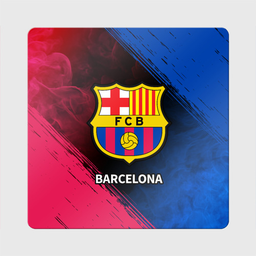 Магнит виниловый Квадрат с принтом Barcelona Барселона, вид спереди №1
