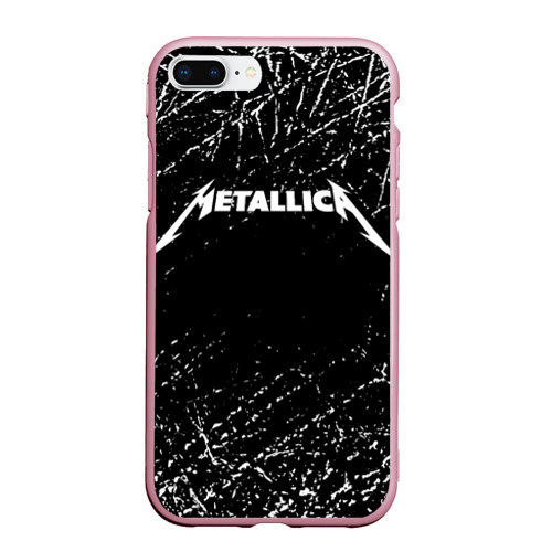 Чехол для iPhone 7Plus/8 Plus матовый Metallica., цвет розовый