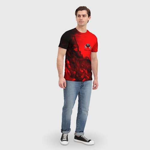 Мужская футболка 3D с принтом КОРОЛЬ И ШУТ, вид сбоку #3