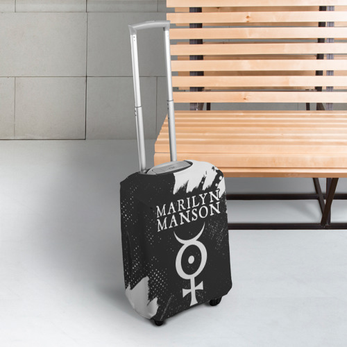 Чехол для чемодана 3D Marilyn Manson м. Мэнсон, цвет 3D печать - фото 3