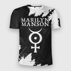 Мужская футболка 3D Slim Marilyn Manson м. Мэнсон