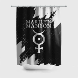 Штора 3D для ванной Marilyn Manson м. Мэнсон