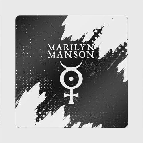 Магнит виниловый Квадрат Marilyn Manson м. Мэнсон