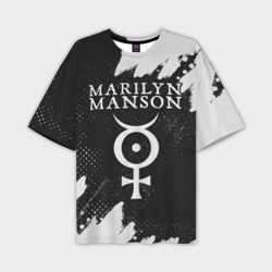 Мужская футболка oversize 3D Marilyn Manson м. Мэнсон