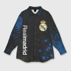 Женская рубашка oversize 3D Real Madrid Реал Мадрид