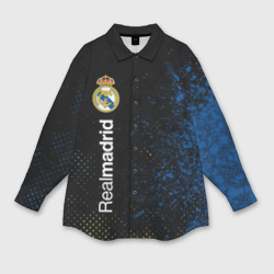 Женская рубашка oversize 3D Real Madrid Реал Мадрид