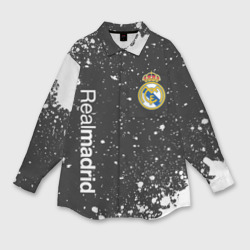 Женская рубашка oversize 3D Real Madrid Реал Мадрид