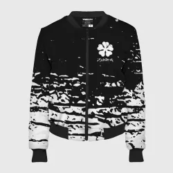 Женский бомбер 3D Черный клевер