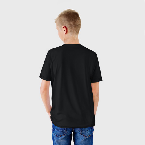 Детская футболка 3D с принтом Бумажный дом, вид сзади #2