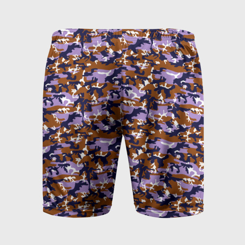 Мужские шорты спортивные с принтом Camouflage for men, вид сзади #1