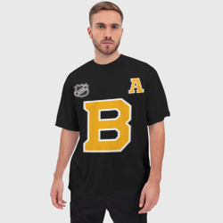 Мужская футболка oversize 3D Boston Bruins Patrice Bergeron - фото 2