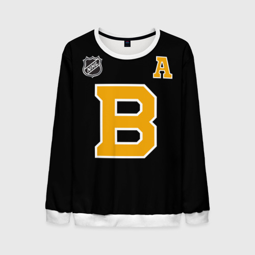 Мужской свитшот 3D Boston Bruins Patrice Bergeron, цвет белый