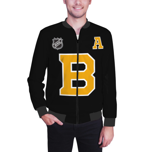 Мужской бомбер 3D Boston Bruins Patrice Bergeron, цвет черный - фото 3