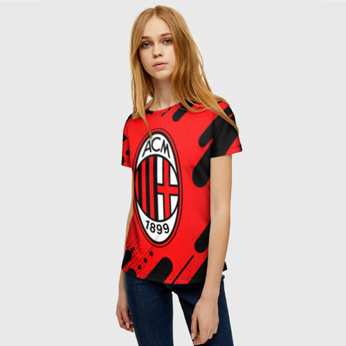 Женская футболка 3D AC MILAN / МИЛАН - фото 3