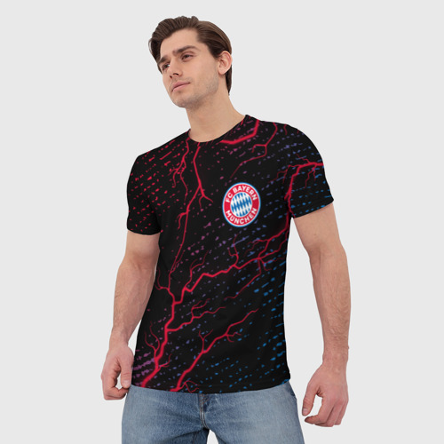 Мужская футболка 3D FC Bayern Бавария, цвет 3D печать - фото 3