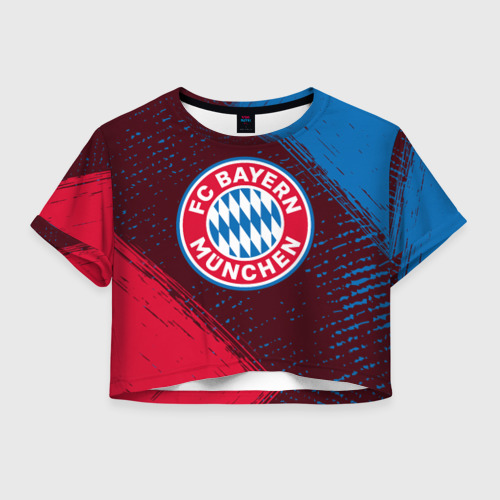 Женская футболка Crop-top 3D FC Bayern Бавария