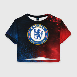 Женская футболка Crop-top 3D Chelsea f.c. Челси