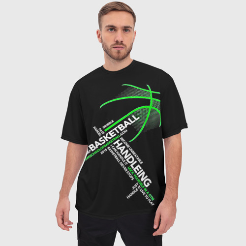 Мужская футболка oversize 3D Basketball handlendinhg, цвет 3D печать - фото 3