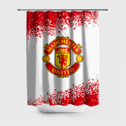 Штора 3D для ванной Manchester united