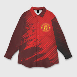 Мужская рубашка oversize 3D Manchester united