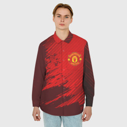 Мужская рубашка oversize 3D Manchester united - фото 2