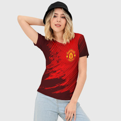 Женская футболка 3D Slim Manchester united - фото 2