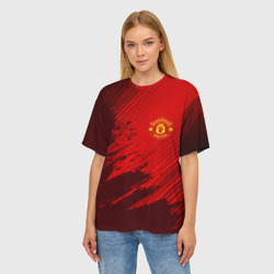 Женская футболка oversize 3D Manchester united - фото 2