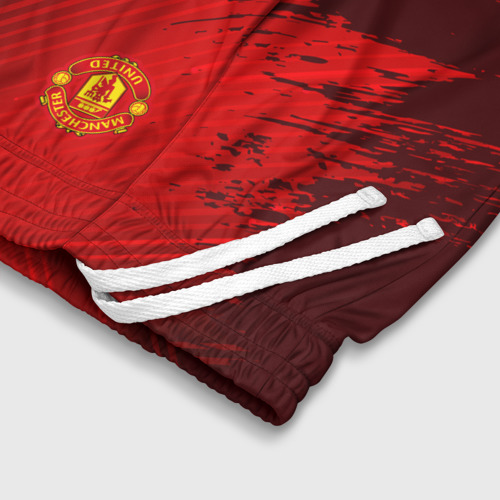 Детские спортивные шорты 3D Manchester united, цвет 3D печать - фото 6