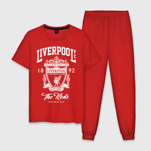 Мужская пижама хлопок Liverpool FC, цвет красный