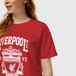 Женская футболка хлопок Oversize Liverpool FC - фото 2