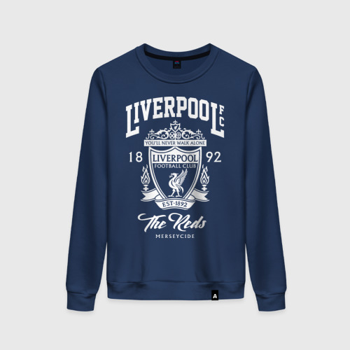 Женский свитшот хлопок Liverpool FC, цвет темно-синий