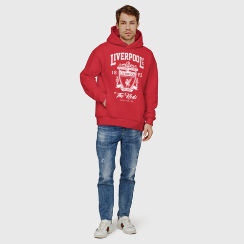 Мужское худи Oversize хлопок Liverpool FC, цвет красный - фото 6