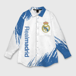 Мужская рубашка oversize 3D Real Madrid Реал Мадрид