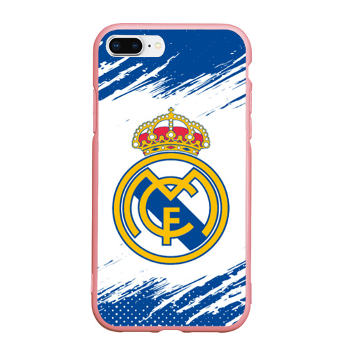 Чехол для iPhone 7Plus/8 Plus матовый Real Madrid Реал Мадрид, цвет баблгам