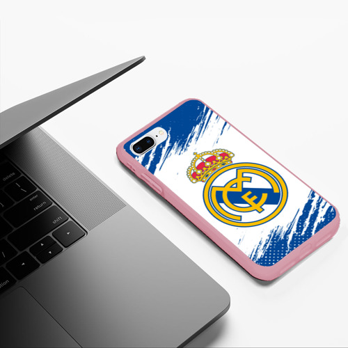 Чехол для iPhone 7Plus/8 Plus матовый Real Madrid Реал Мадрид, цвет баблгам - фото 5
