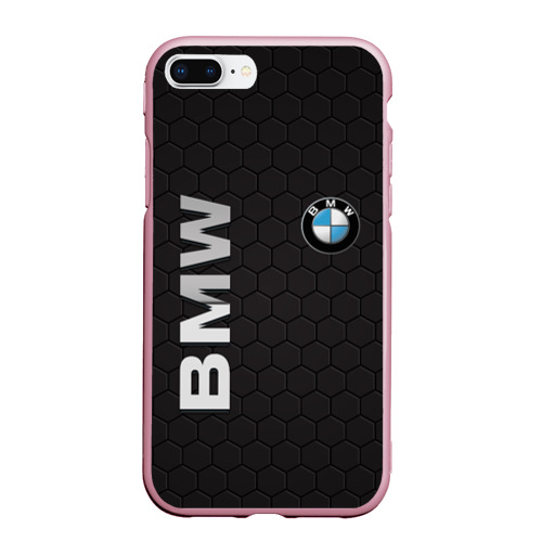 Чехол для iPhone 7Plus/8 Plus матовый BMW, цвет розовый