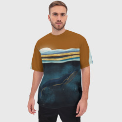 Мужская футболка oversize 3D Кит - фото 2