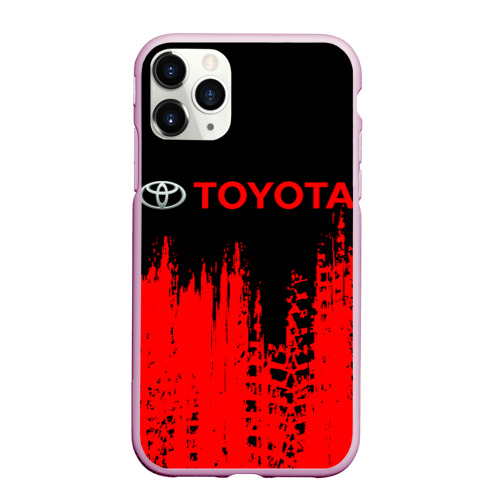 Чехол для iPhone 11 Pro матовый TOYOTA., цвет розовый