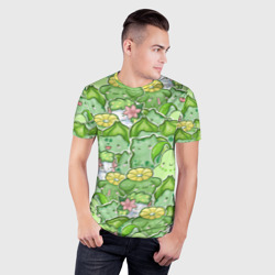 Мужская футболка 3D Slim Стая травяных - фото 2