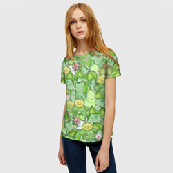 Женская футболка 3D Стая травяных - фото 2