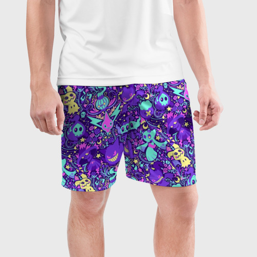 Мужские шорты спортивные Сумеречные монстрики, цвет 3D печать - фото 3