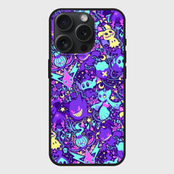Чехол силиконовый для Apple iPhone 15 Pro матовый Сумеречные монстрики