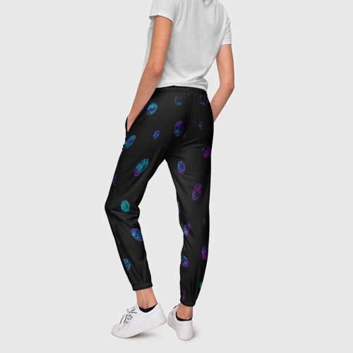 Женские брюки 3D с принтом AC MILAN / МИЛАН, вид сзади #2