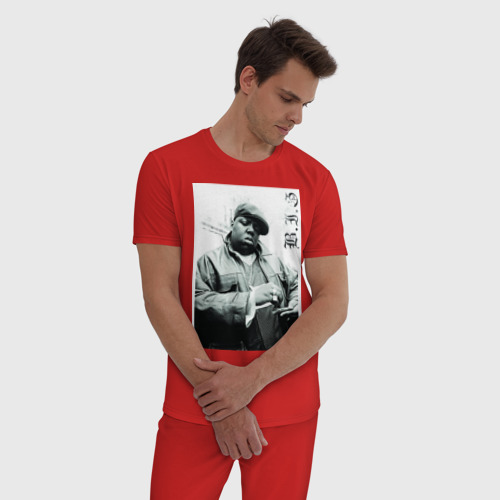 Мужская пижама хлопок The Notorious B.I.G, цвет красный - фото 3
