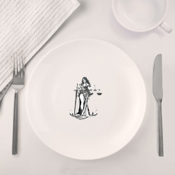 Набор: тарелка + кружка Фемида светлая - фото 2