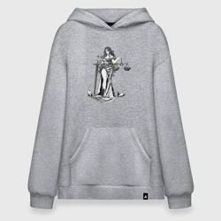 Худи SuperOversize хлопок Фемида светлая