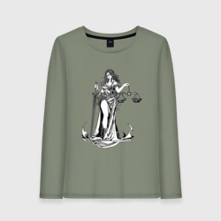 Женский лонгслив хлопок Фемида светлая