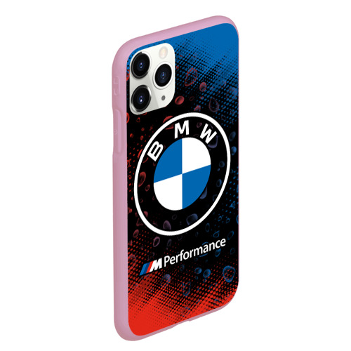 Чехол для iPhone 11 Pro Max матовый BMW БМВ, цвет розовый - фото 3