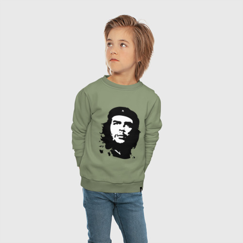 Детский свитшот хлопок Че Гевара, цвет авокадо - фото 5