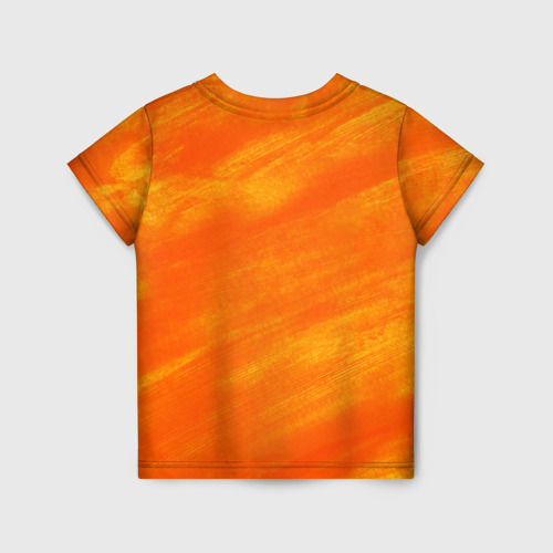 Детская футболка 3D Оранжевая краска, цвет 3D печать - фото 2